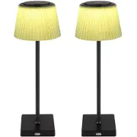 Globo Lighting 2x LED Tischlampe, Innen Außen, Touchdimmer, Akku H 38 cm