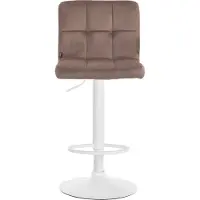 CLP Barhocker Peru Samt weiß braun