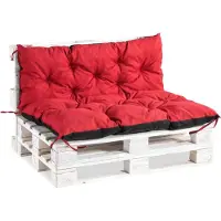Mayaadi Home Palettenauflage Palettenkissen Kissen Palettensofa Euro Paletten Polster MH-TMPA Rot