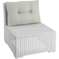 Sunnypillow Gartenkissen Rückenkissen für Rattanmöbel UV - beständig 60x40x12 cm Ecru