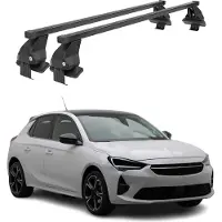 Menabo Dachträger Grundtäger für Opel Corsa F 2019-2025 50kg Stahl Schwarz 2 tlg