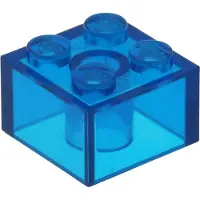LEGO 2x2 Stein 3003 - 250 Stück Trans - Dunkelblau