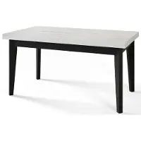 Alpi Möbel Alpi Moebel, Rechteckiger Esstisch Skandi, Wohnzimmertisch Ausziehbar 120-160x80x78 cm, Marmur mit Holzbeinen in Schwarz