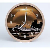 Tulup Holzuhr 30fi cm wanduhr - Berge Kunst