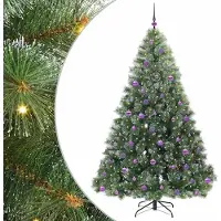 vidaXL "2026 MODERNE" Künstlicher Weihnachtsbaum mit 300 LEDs Grün 210 cm PE und PVC - Künstliche Weihnachtsbäume CC2876432