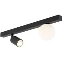 Licht-Erlebnisse Deckenspot Metall Glas verstellbar Schwarz Weiß GU10 länglich Modern Spot Lampe Decke