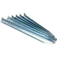 Markenlos 24 x Verzinkte Stahlzeltheringe 22 cm lang - Camping- und Outdoor-Heringe mit V-Profil