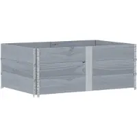 vidaXL Pflanzkasten Grau 150x100 cm Massivholz Kiefer