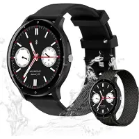 Valdus Herren & Damen Smartwatch 1,39 Zoll Fitness-Tracker mit Telefonfunktion IP67 wasserdicht, Herzfrequenzmesser G-Sensor & Schrittzähler – Schwarz