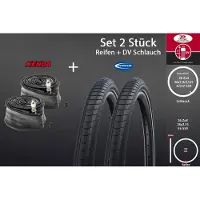 Schwalbe 2 Stück 26 Zoll Reifen 26x2.15 City 55-559 mit DV Schlauch