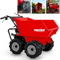 HECHT 2650 Motorschubkarre | Mini Dumper | 500kg | Tragkraft | Allrad | Kippfunktion | 6,5 PS
