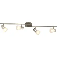 Globo Lighting Strahler Metall Nickel matt, Glas, beweglich, LxBxH: 840x100x150mm, exkl. 4x E14 40W 230V
