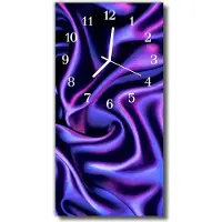 Tulup Lila Wanduhr aus gehärtetem Glas - Original Grafik 30x60 cm