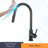 StarTech.com Sensor Küchenarmatur - Ausziehbare Spültischarmatur - Berührungsfrei - 360° Schwenkbar - Einhebelmischer - Heiß- und Kaltwasser - Edelstahl - Matt Schwarz