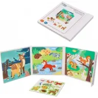 Adam Toys Magnetisches Puzzle-Buch, Waldtiere