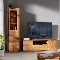 Lomadox Wohnzimmermöbel Set 2-teilig modern in Eiche FABRIANO-161