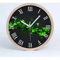 Tulup Holzuhr 20fi cm wanduhr - weiße Spitzen - geometrycznaala