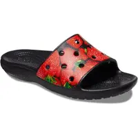 Crocs Classic Hyper-Real Slide Erdbeeren EUR 46-47