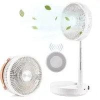 Lixada Tragbarer Teleskop-Standventilator, faltbarer, 4 Windgeschwindigkeiten, Timer, 180° drehbarer Ventilator mit 10800 mAh wiederaufladbarem Akku, Typ-C