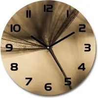 Tulup Wanduhr aus Glas 30fi Glasbild Glasuhr Gehärtetes Glas - schwarze-zeiger - The dandelion was sown