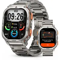 Kospet Tank M3 Ultra GPS Smartwatch Herren mit Telefonfunktion, 40+Tage Akkulaufzeit, 1,96 AMOLED Display, 5ATM Wasserdicht Fitnessuhr mit Herzfrequen