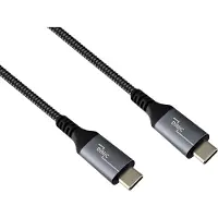 DINIC USB-C 4.0 Daten u. Ladekabel, 1m, Typ C auf C, PD 240W, 40Gbps, Alu Stecker, Nylon Kabel, Schwarz