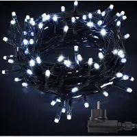 Yakimz 20M LED Lichterkette Weihnachtsdeko Beleuchtung IP44 Innen Party Garten 8 Modi 200LEDs Kaltweiß