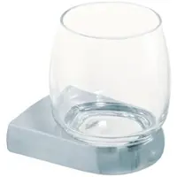 Bravat Metasoft Glashalter 816410 Glas bauchig klar, chrom