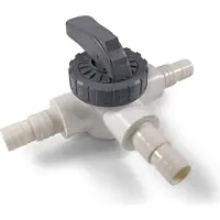 Pool Total PVC 3 Wege T- Ventil mit Schlauchanschluss 38/32mm