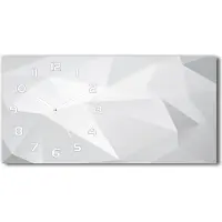 Tulup Wanduhr aus Glas – 60x30 cm - Glasbild - Glasuhr - Gehärtetes Glas - weisse-zeiger - Abstraktion Hintergrund