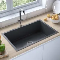 vidaXL "im " Handgemachte Einbauspüle Schwarz Edelstahl - Spülen CC20296