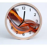 Tulup Holzuhr 20fi cm wanduhr - Abstrakte Rauch-Kunst