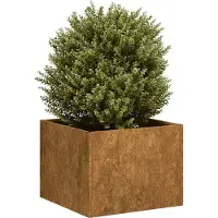 vidaXL "Rabatt" Pflanzkübel modernem Design - Blumentopf/Pflanzkasten - Rostig 40x40x30 cm Wetterfester Stahl - Beete CC24591