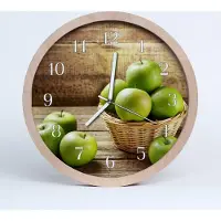 Tulup Holzuhr 20fi cm wanduhr - Apfel Obst