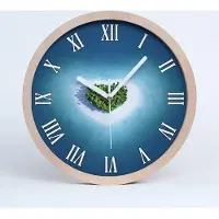 Tulup Holzuhr 20fi cm wanduhr - weiße Spitzen - herzförmig Insel