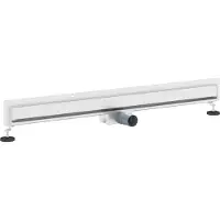 vidaXL Wandmontierter Duschablauf Silber 100 cm Edelstahl 304