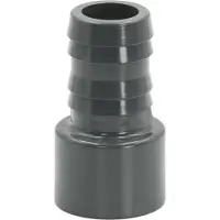 Haf 1x PVC Druckschlauchtülle mit 38mm x 50mm | Schlauchtülle x Klebestutzen | Schlauchverbinder aus grauem PVC-U | PN16 für Pool und Teich