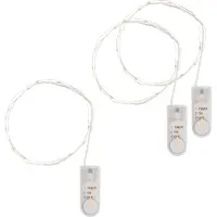 VBS Micro LED Lichterkette Timer 10 LEDs 3er Set 82 cm Lichterkette 5 cm Abstand