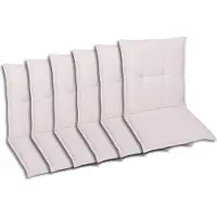 GO-DE Textil, Sesselauflage Niederlehner, 6er-Set, Farbe: weiß, Maße ca.: 100 cm x 50 cm x 6 cm