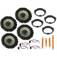 DSX Alpine Boxen Set für Mercedes T-Modell S204 Bj 07-14 Tür vorne hinten Bügel 240W