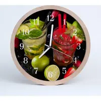 Tulup Holzuhr 20fi cm wanduhr - Cocktail