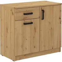 Masseno Kommode MALTESA 80 cm Sideboard mit 1 Schubladen und 2 Türen für Wohnzimmer Schlafzimmer Modern 80x41x73 cm Eiche Artisan / Eiche Artisan