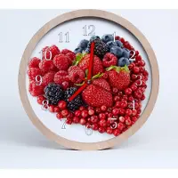 Tulup Holzuhr 30fi cm wanduhr - Obst Obst