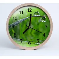Tulup Holzuhr 30fi cm wanduhr - Dew Drop Natur Tau