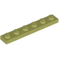 LEGO 1x6 Platte 3666 - 250 Stück Olivegrün