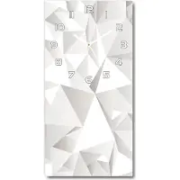 Tulup Wanduhr aus Glas – 30x60 cm - Glasbild - Glasuhr - Gehärtetes Glas -Abstrakter Hintergrund