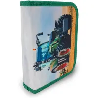 Itenga Schüler-Etui Mäppchen Traktor 28 teilig 1-Zipper