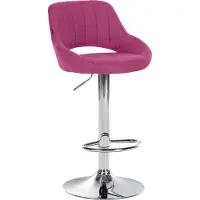 DELUKE Barhocker SEGAD - Stoff Lila 46.5x48x85 cm Silber | Barstuhl Mit Lehne Tresenhocker Tresenstuhl Kneipenhocker Kneipenstuhl