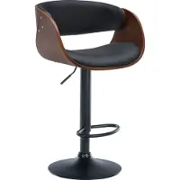 CLP Barhocker Portmore Kunstleder schwarz walnuss/schwarz