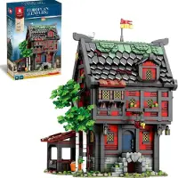 ReoBrix Mittelalterliche Taverne Klemmbaustein Set 3214 Teile